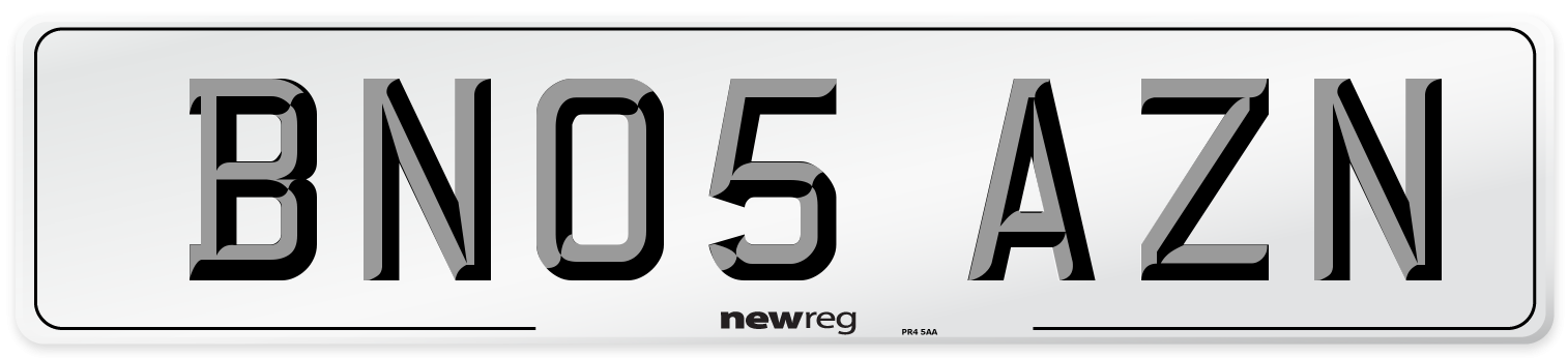 BN05 AZN Number Plate from New Reg